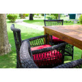 Nature Design Outdoor Poly Rattan Wicker 6 Cadeiras Dining Set Furniture